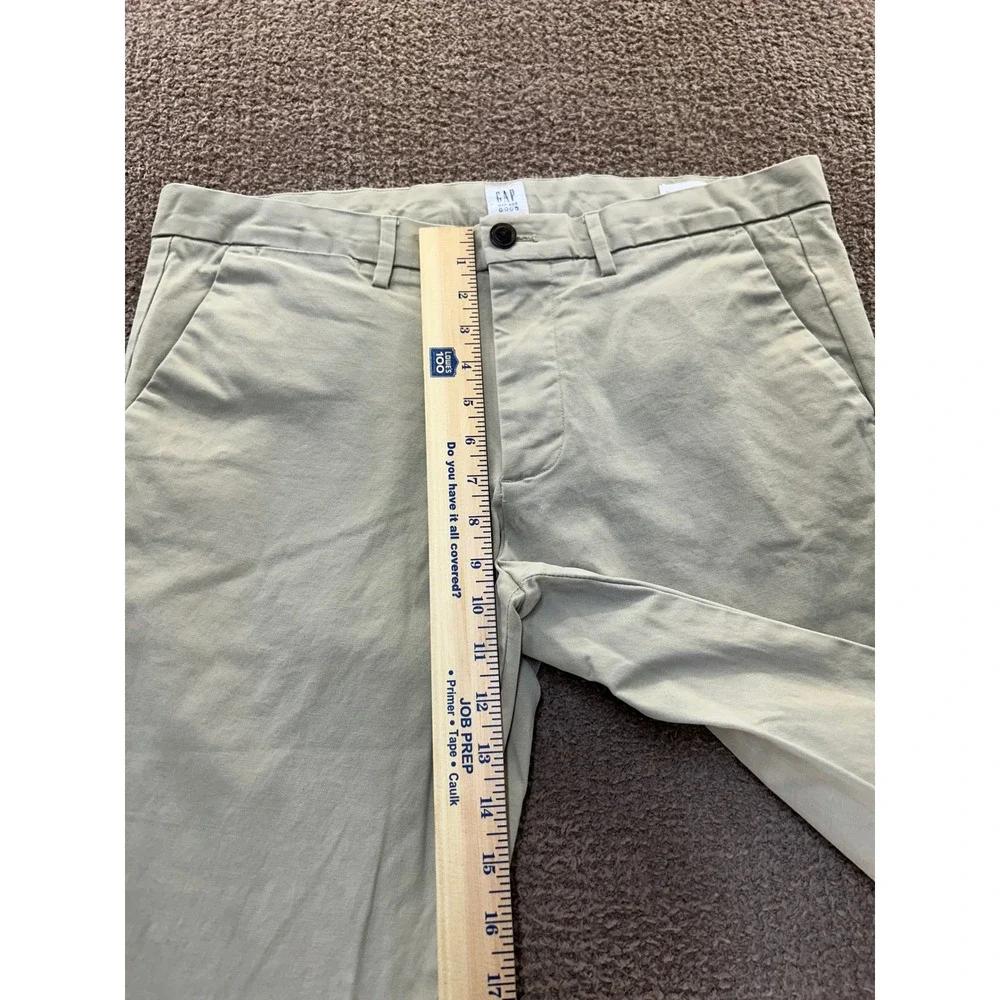 Gap For Good Mens Skinny Chino Pants Khaki Tan Stretch 34x34 Slim Fit